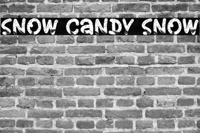 Snow Candy Snow Font examples