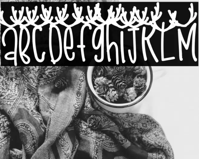 Snow Deer Font examples