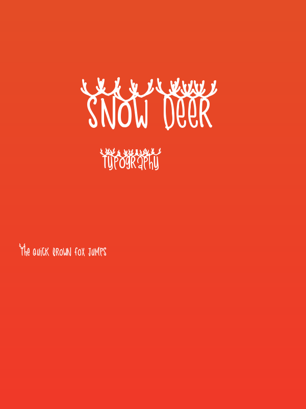 Snow Deer Poster