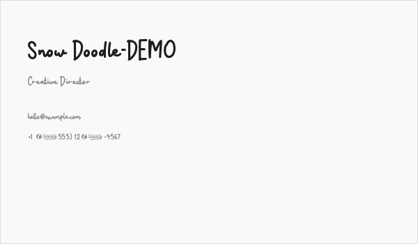 Snow Doodle-DEMO Business Card