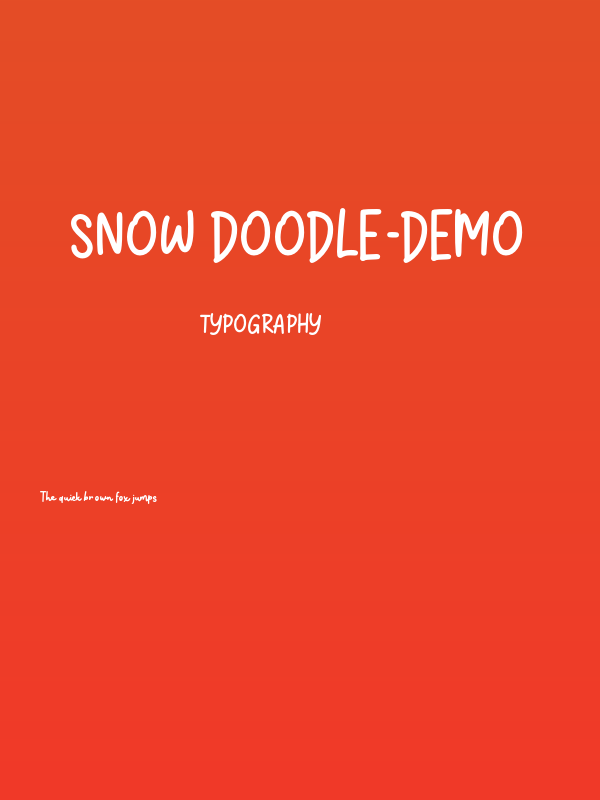 Snow Doodle-DEMO Poster