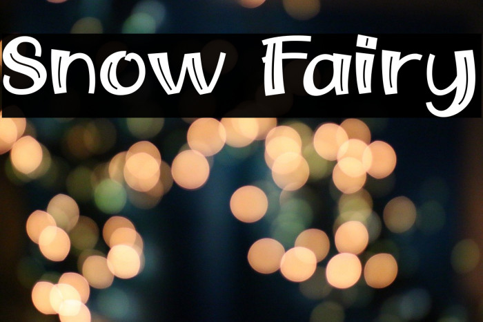 Snow Fairy Font examples