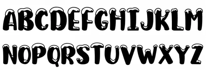 Snow Freeze Schriftart Groß