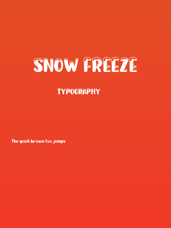 Snow Freeze Poster