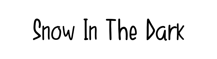 Snow In The Dark  font caratteri gratis