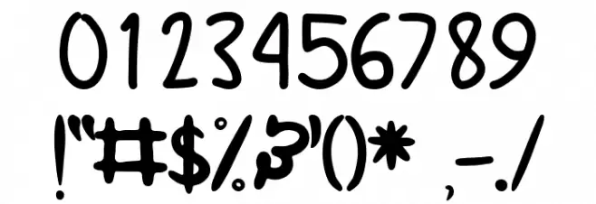 Snow In The Dark Font OTHER CHARS