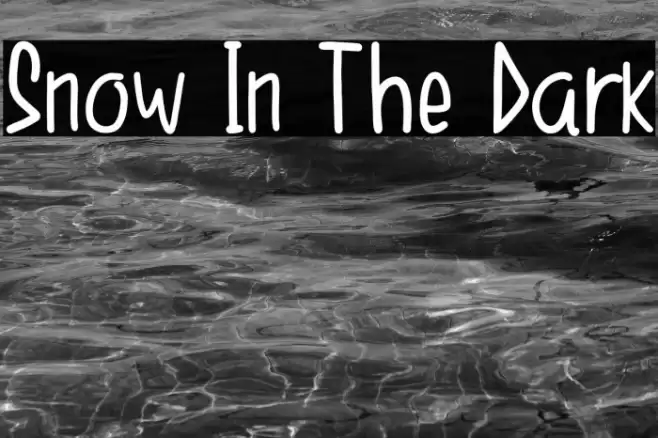 Snow In The Dark Font examples