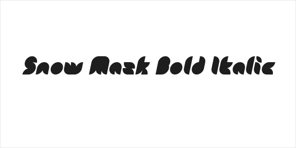 Snow Mask Bold Italic Logo