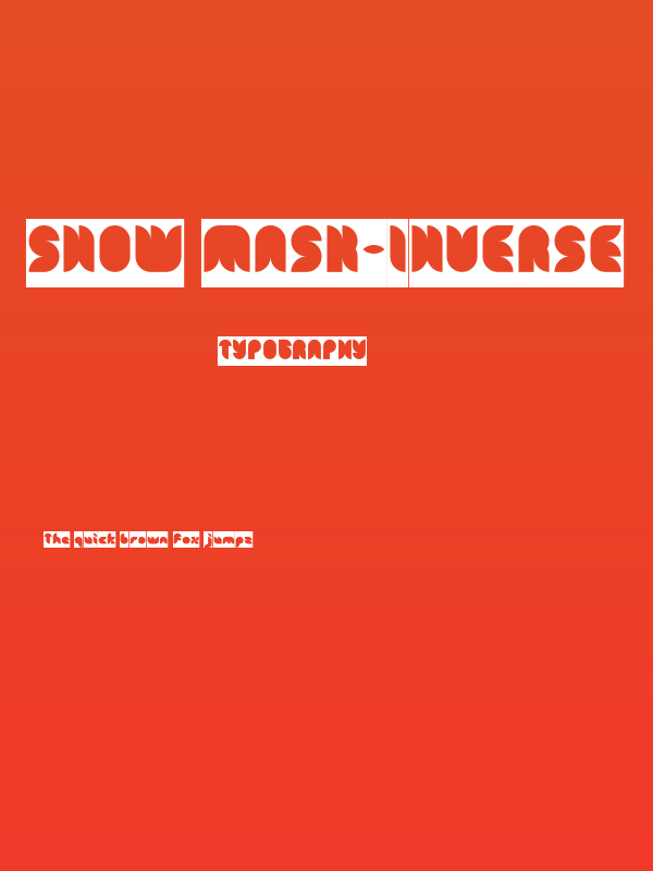 Snow Mask-Inverse Poster