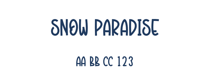 Snow Paradise Font Preview