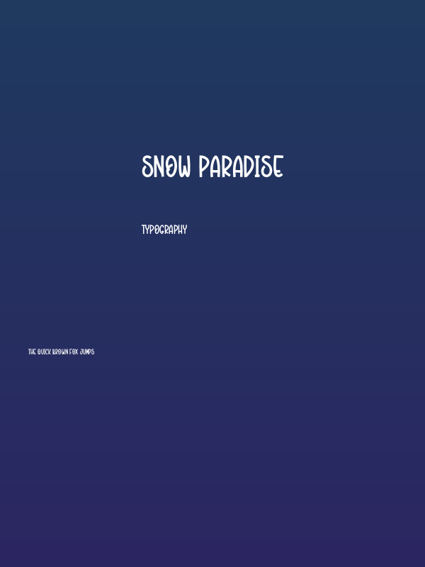 Snow Paradise Poster