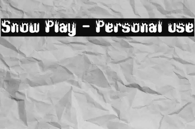 Snow Play - Personal use Font examples