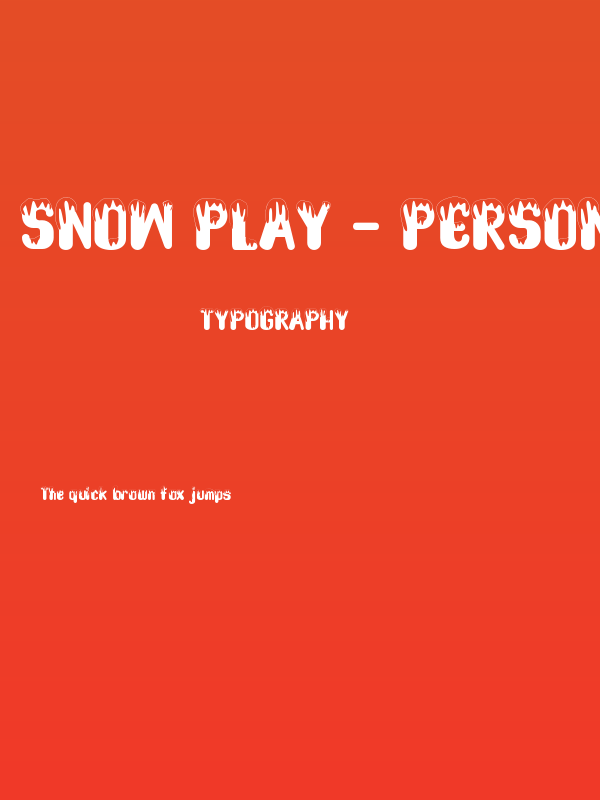 Snow Play - Personal use Poster