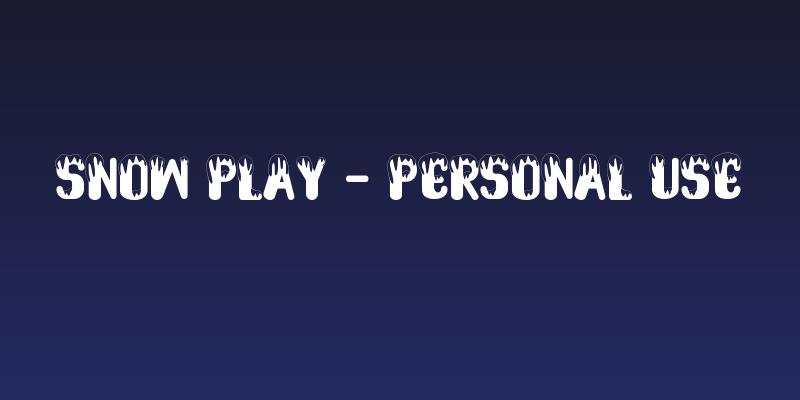 Snow Play - Personal use Social Header