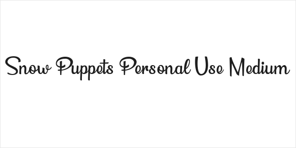Snow Puppets Personal Use Medium Logo