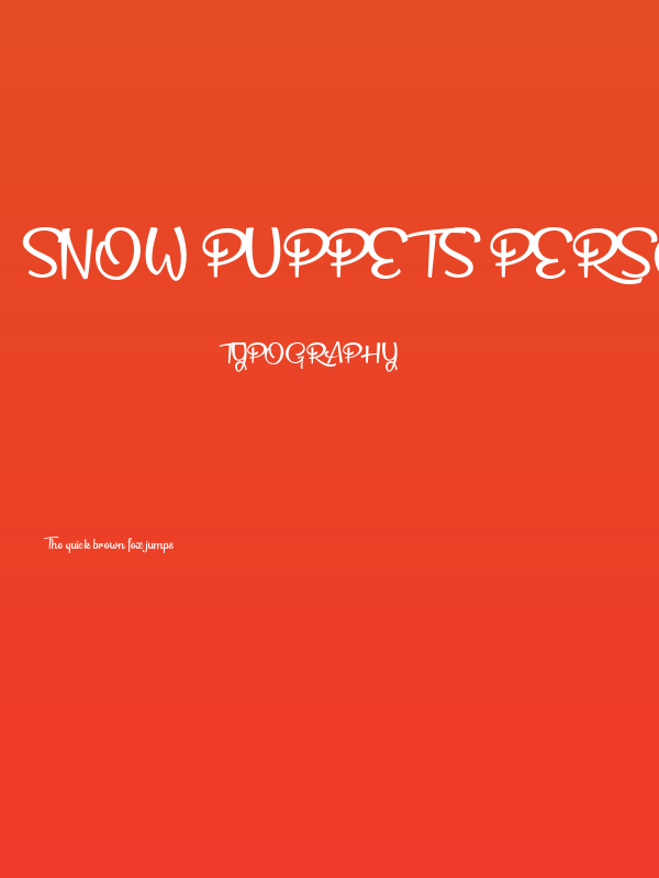 Snow Puppets Personal Use Medium Poster