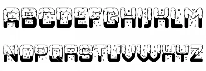 Snow Regular 字体 大写