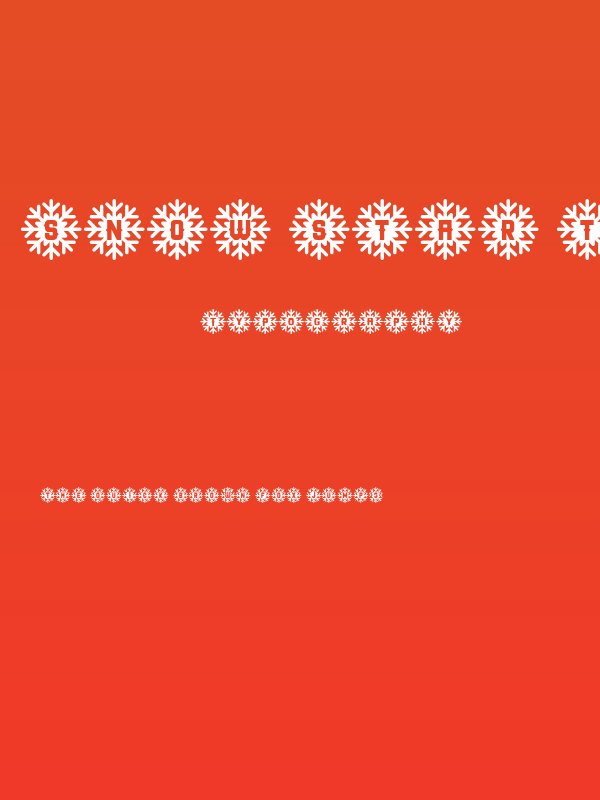 Snow Star Type Poster