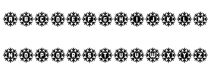 Snow Star Type Font LOWERCASE