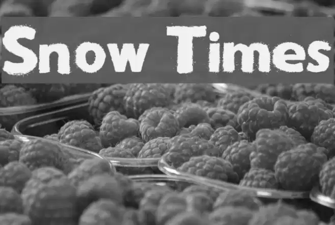 Snow Times Font examples