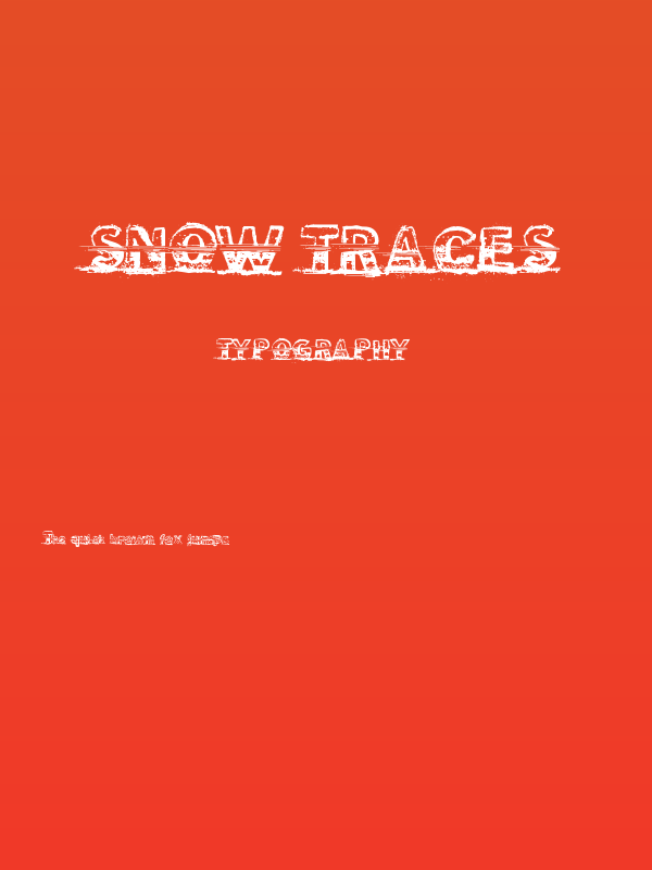 Snow Traces Poster