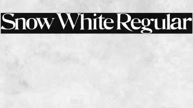 Snow White Regular Font examples