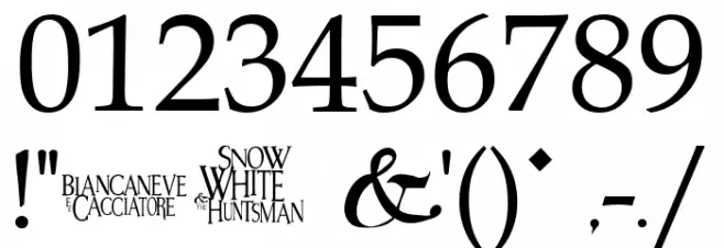 Snow White Font OTHER CHARS