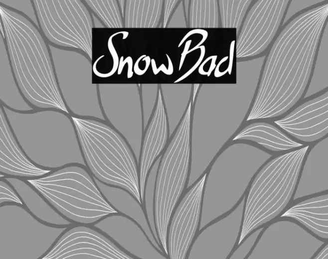 SnowBad Font examples
