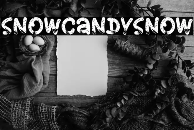 SnowCandySnow Font examples
