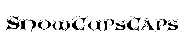 SnowCupsCaps  フリーフォントのダウンロード