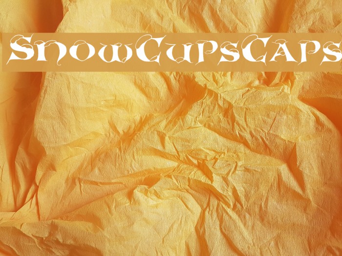 SnowCupsCaps Font examples