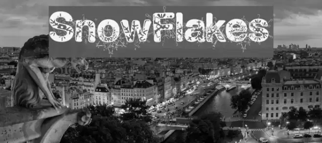 SnowFlakes Font examples
