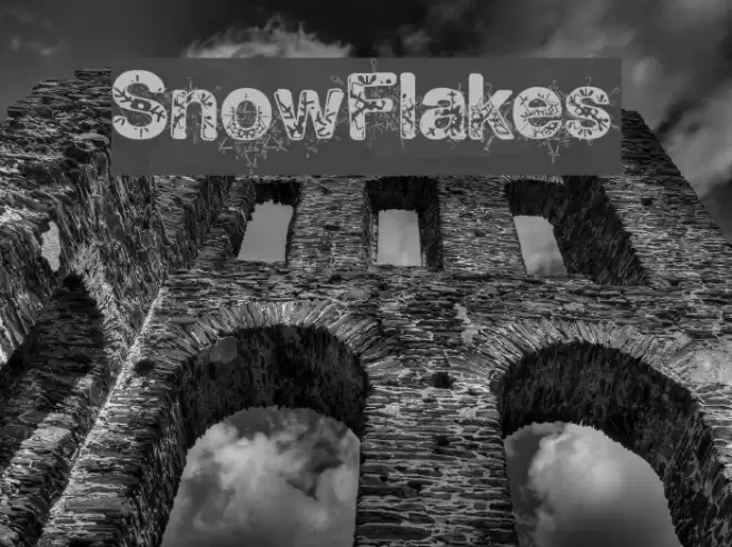 SnowFlakes Font examples