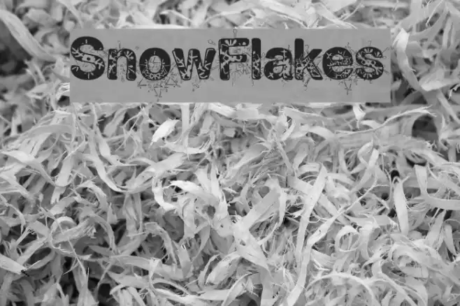 SnowFlakes Font examples