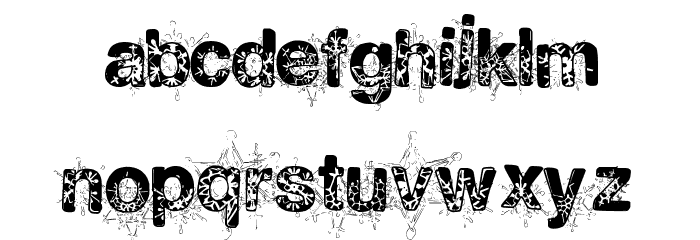 SnowFlakes Font LOWERCASE