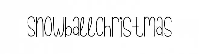 Snowball Christmas フォント