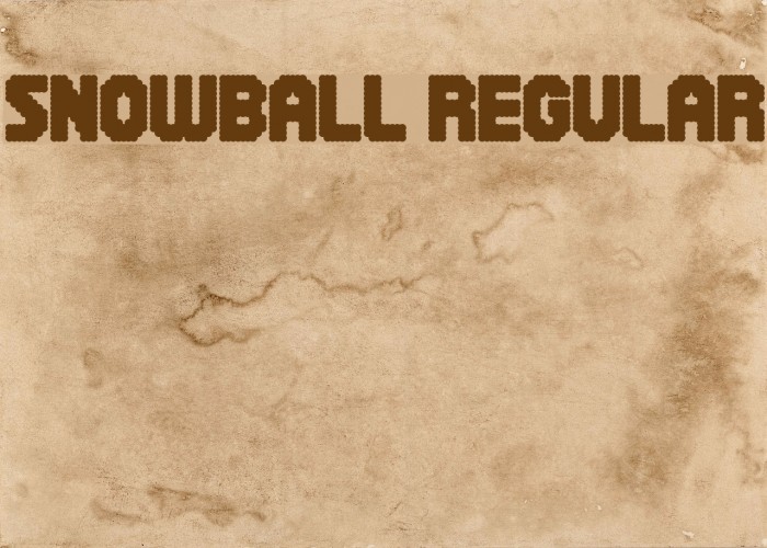 Snowball Regular Font examples