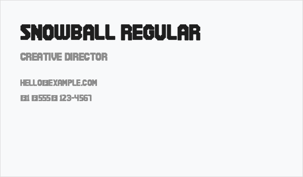 Snowball Regular Business Card