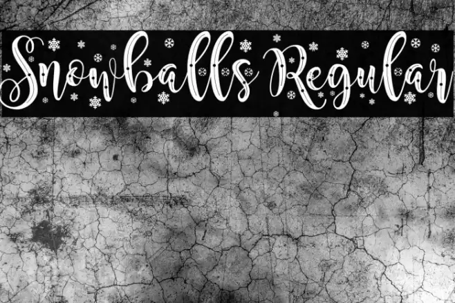 Snowballs Regular Font examples