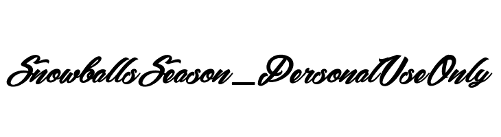 Snowballs Season_PersonalUseOnly  Frei Schriftart Herunterladen