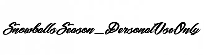 Snowballs Season_PersonalUseOnly  Frei Schriftart Herunterladen