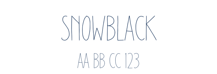 Snowblack Font Preview