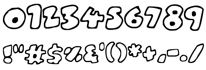 Snowblobs Font Alte caractere