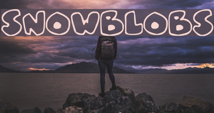 Snowblobs Font examples