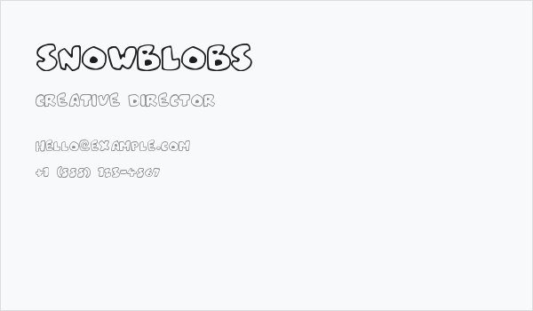 Snowblobs Business Card