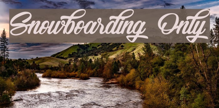 Snowboarding Only Font examples