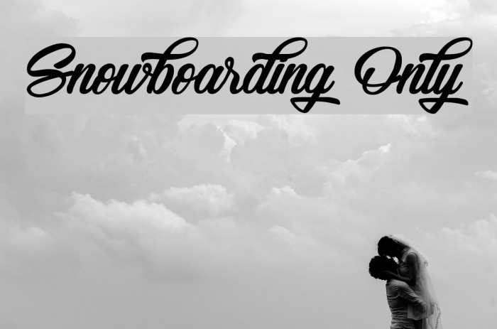Snowboarding Only Font examples