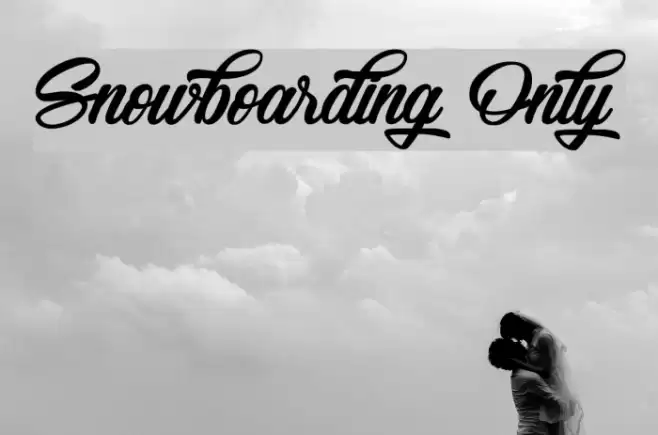 Snowboarding Only Font examples