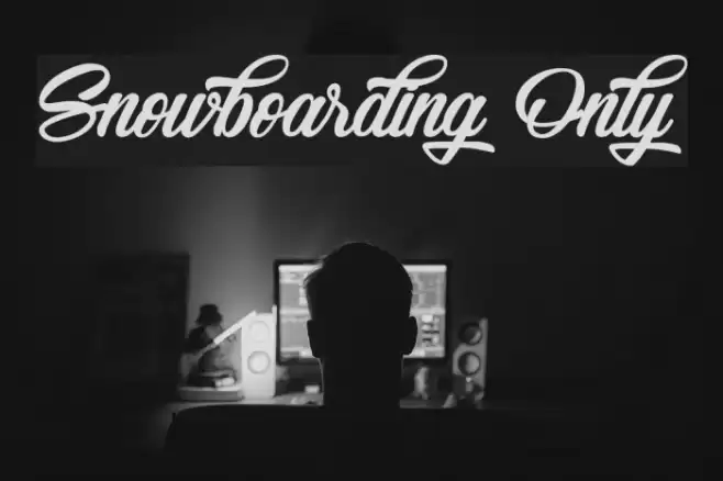 Snowboarding Only Font examples
