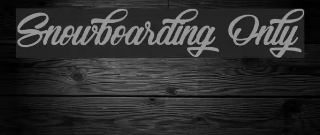 Snowboarding Only Font examples